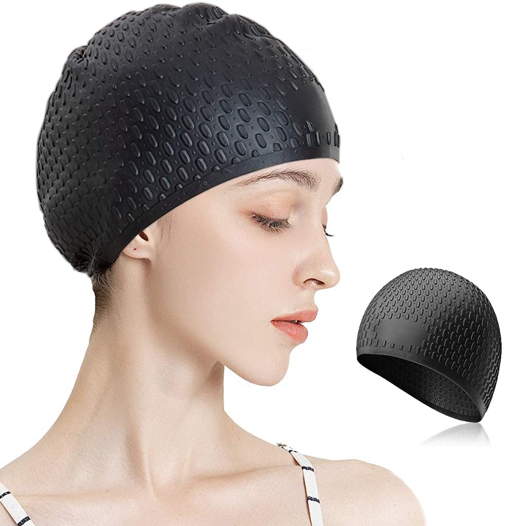 Proberos Silicone Swim Cap, Classic Silicone Swimming Cap for Adults, Swimming Cap Long Hair, Swimming Pool Cap, Waterproof Silicone Swimming Cap for Adult Woman and Men Easy Fit Proberos Silicone Swim Cap, Classic Silicone Swimming Cap for Adults, Swimming Cap Long Hair, Swimming Pool Cap, Waterproof Silicone Swimming Cap for Adult Woman and Men Easy Fit
